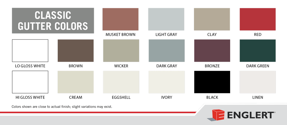 Englert Gutter Color Chart